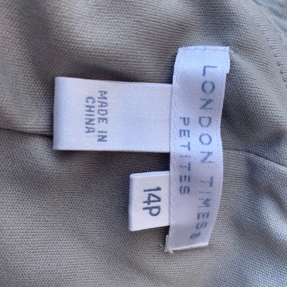 🤩HP⭐️London Times Slvr Tiered Sheath Dress 14P - Picture 5 of 10